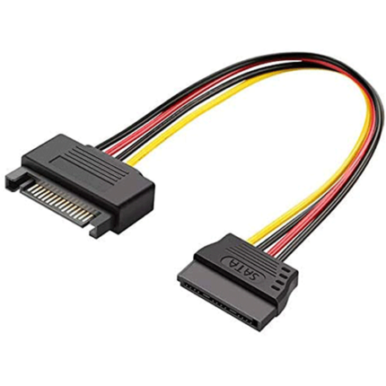 Vention SATA 15P Power Extension Cable 0.3M (Black)