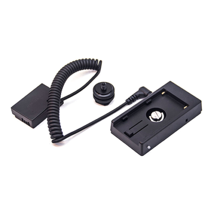 Power Adapter Cable for NP-F NP-F970 Battery Plate with LP-E17 Dummy Battery