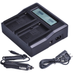 LCD Dual Quick Charger for Sony BP-U30, BP-U60, BP-U90 Battery
