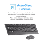 Promate Slim Ergonomic Keyboard & Mouse Combo