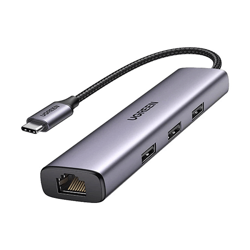 UGREEN CM475 USB C to 3 USB 3.0 Hub + RJ M Ethernet