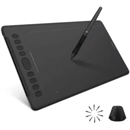 Large active area (279 × 174 mm / 11 × 6.8 inches) for comfortable drawing 8192 pressure levels + ±60° tilt support for natural pen control Battery-free PW100 stylus (no charging needed) Touch strip for zooming, scrolling, and brush control 26 customizable keys (10 hard + 16 soft keys) for faster workflow High report rate (~220–266 PPS) for smooth, low-lag drawing 5080 LPI resolution for precise input tracking USB-C connectivity for stable connection Compatible with Windows, macOS, Linux & Android devices