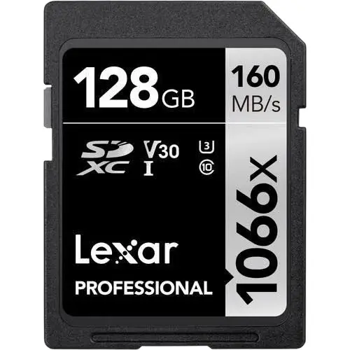 Lexar 128GB Professional 1066x UHS-I SDXC Memory Card 160MB/s, Silver Series
