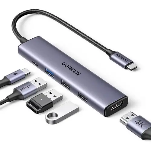 Ugreen-CM478-5-in-1-USB-C-1 UGREEN 5-in-1 USB Type-C Multifunction Adapter – CM478 – 15495
